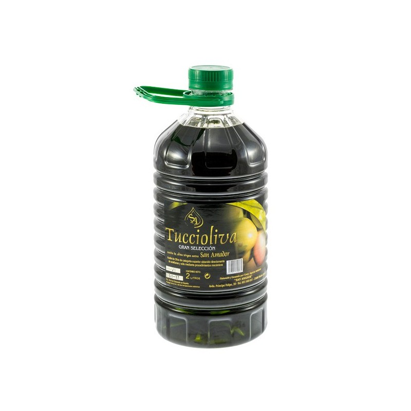 Tuccioliva garrafa pet 2 l. Caja 6 unidades. | Oliva del Sur