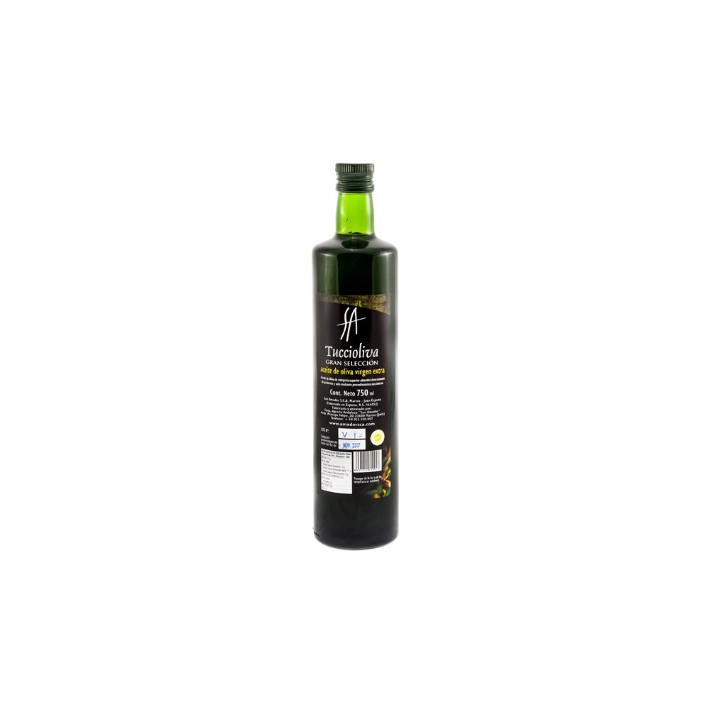 Tuccioliva botella Dorica 750 ml. Caja 12 unidades.