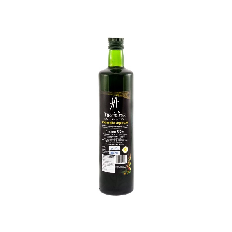 Tuccioliva botella Dorica 750 ml. Caja 12 unidades.