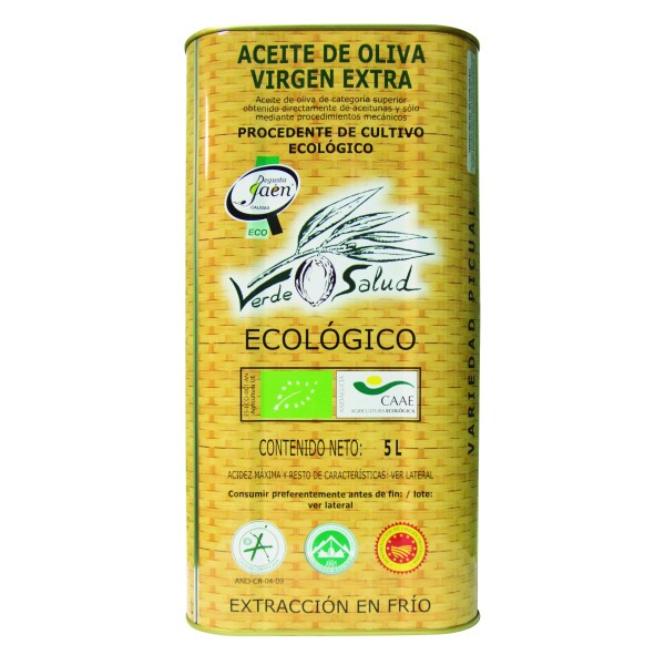 Verde Salud, 5L can Organic  | Oliva del Sur