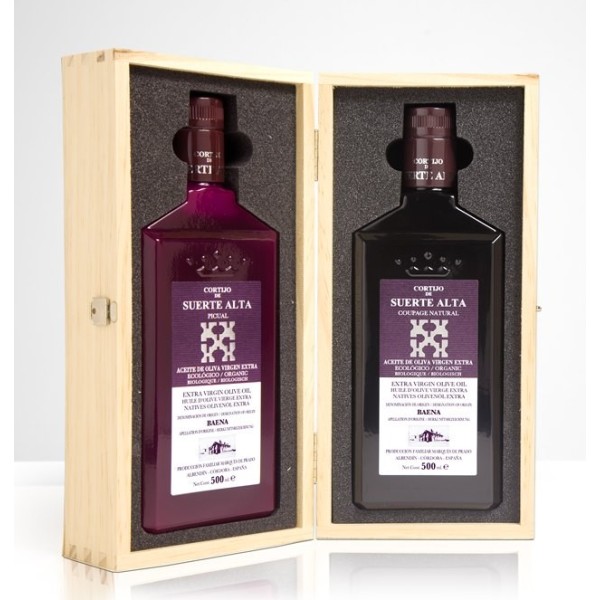 Cortijo de Suerte Alta, estuche 500 ml. Coupage Natural + Picual en Envero