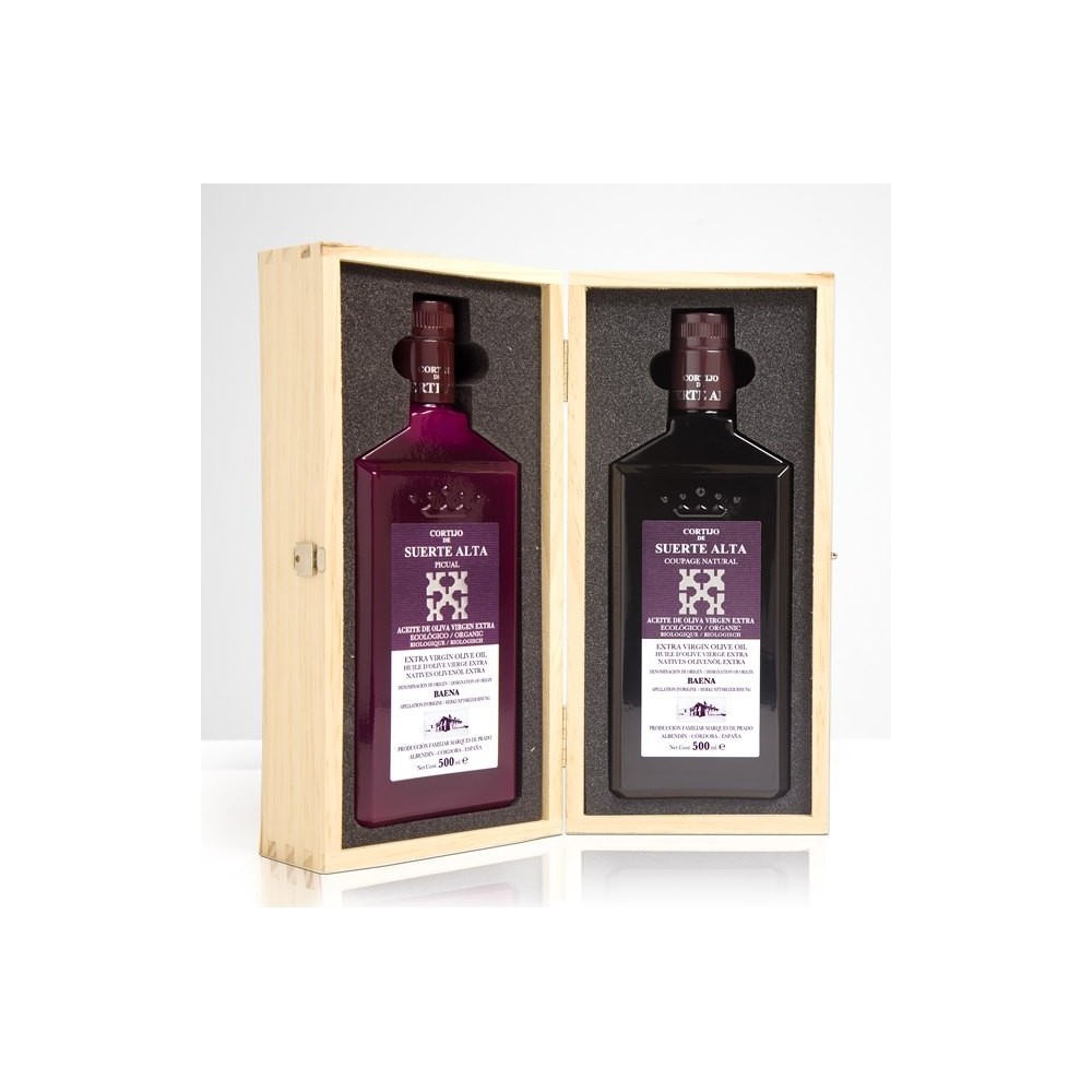 Cortijo de Suerte Alta, estuche 500 ml. Coupage Natural + Picual en Envero