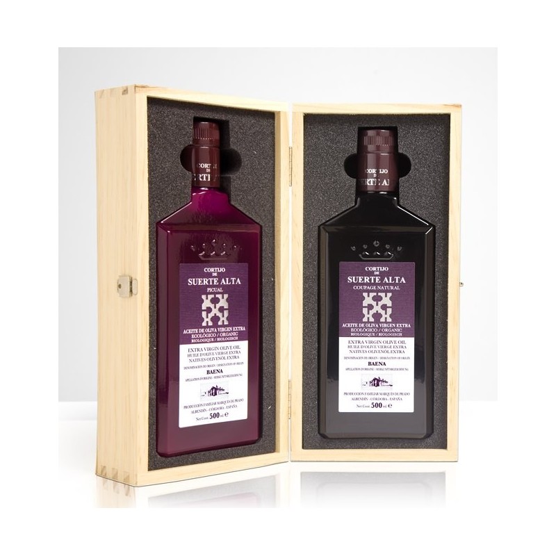 Cortijo de Suerte Alta, estuche 500 ml. Coupage Natural + Picual en Envero