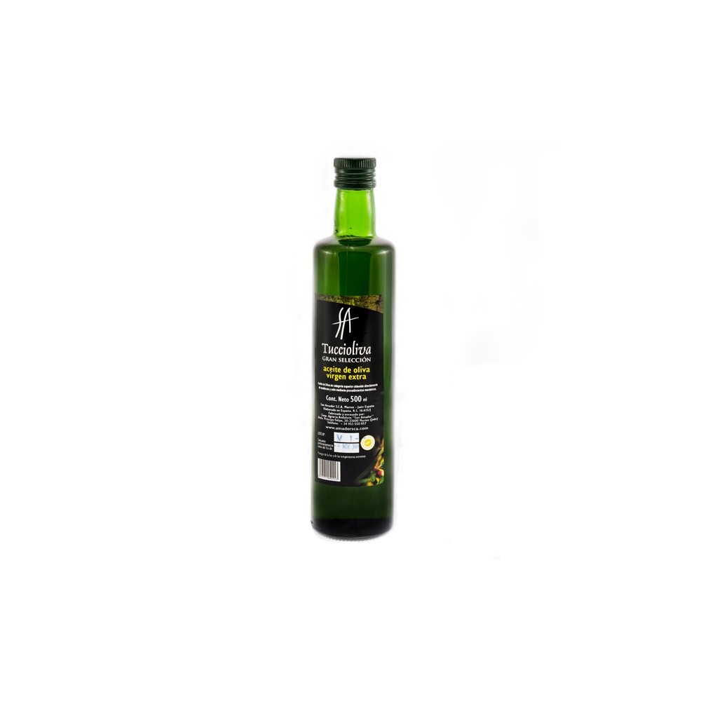 Tuccioliva botella Dorica 500 ml. Caja 12 unidades.
