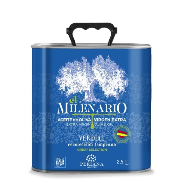Aceite Periana El Milenario, 2,5 l. Caja 5 unidades.