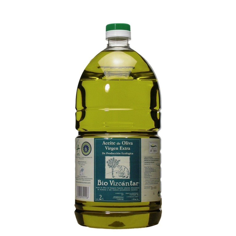Bio Vizcántar PET-Flasche 2 l. Karton mit 6 Einheiten. | Oliva del Sur