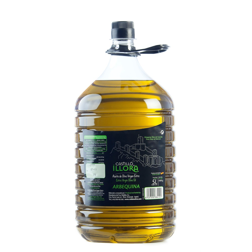 Castillo de Íllora arbequina, 5 l. Caja 3 unidades