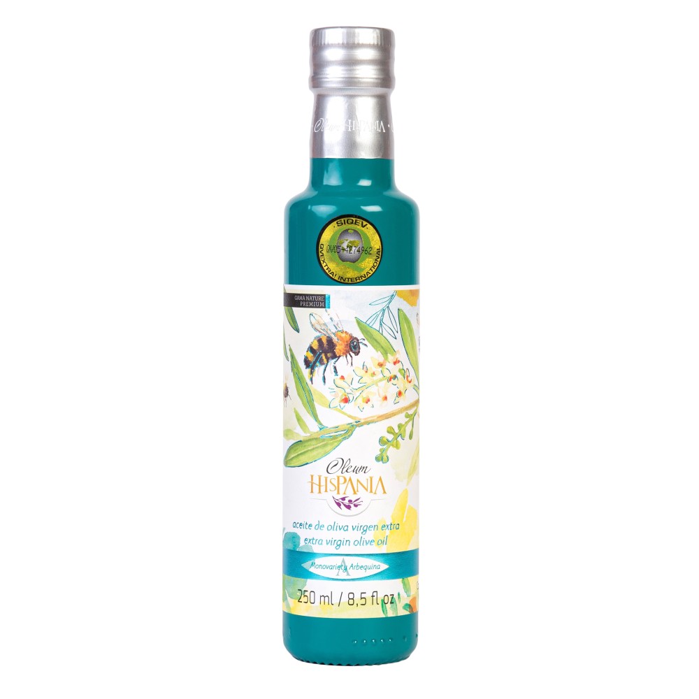 Oleum Hispania Nature Premium Arbequina, 250 ml. Caja 12 unidades