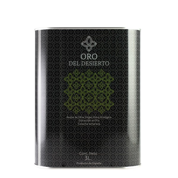 Oro del Desierto arbequina, lata 5 l. Caja 3 unidades