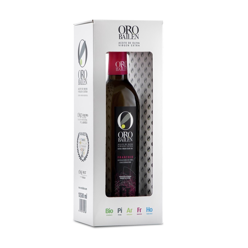 Oro Bailén Reserva Familiar Frantoio, estuche 500 ml. Caja 12 unidades.