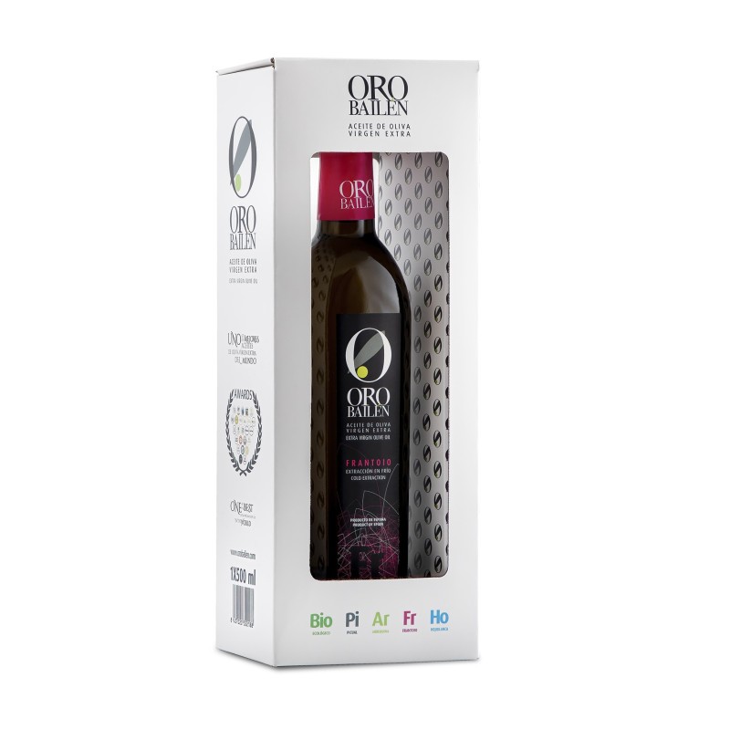Oro Bailén Reserva Familiar Frantoio, estuche 500 ml. Caja 12 unidades.