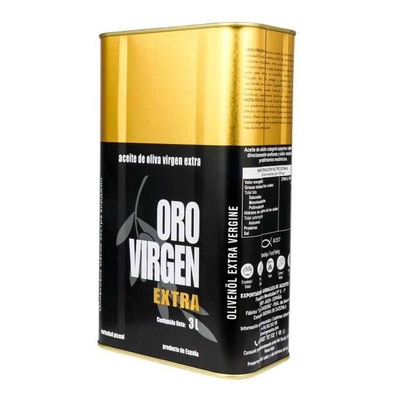 Oro Virgen Extra, Lata 1 l. Caja 12 unidades