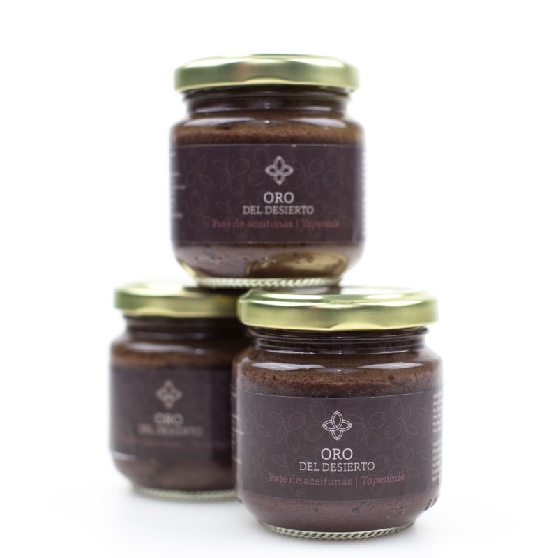 Oro del Desierto paté de aceitunas, 150 gr. Caja 3 unidades