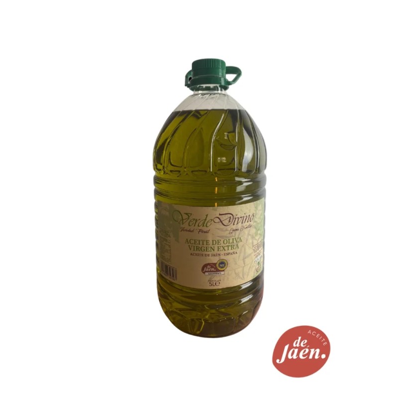 Verde Divino, Convencional Picual 5L pet. Caja 3 unidades.