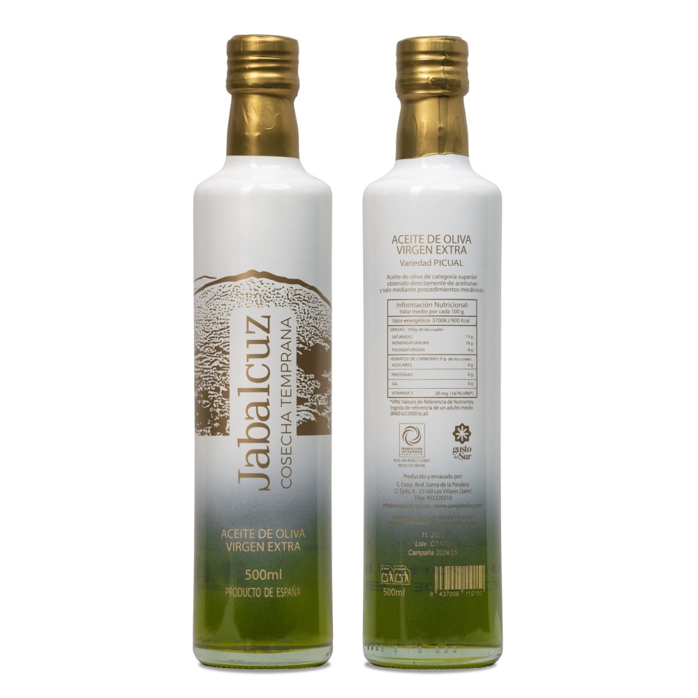 EVOO C.Temprana Jabalcuz 500ml. Box of 6 units.