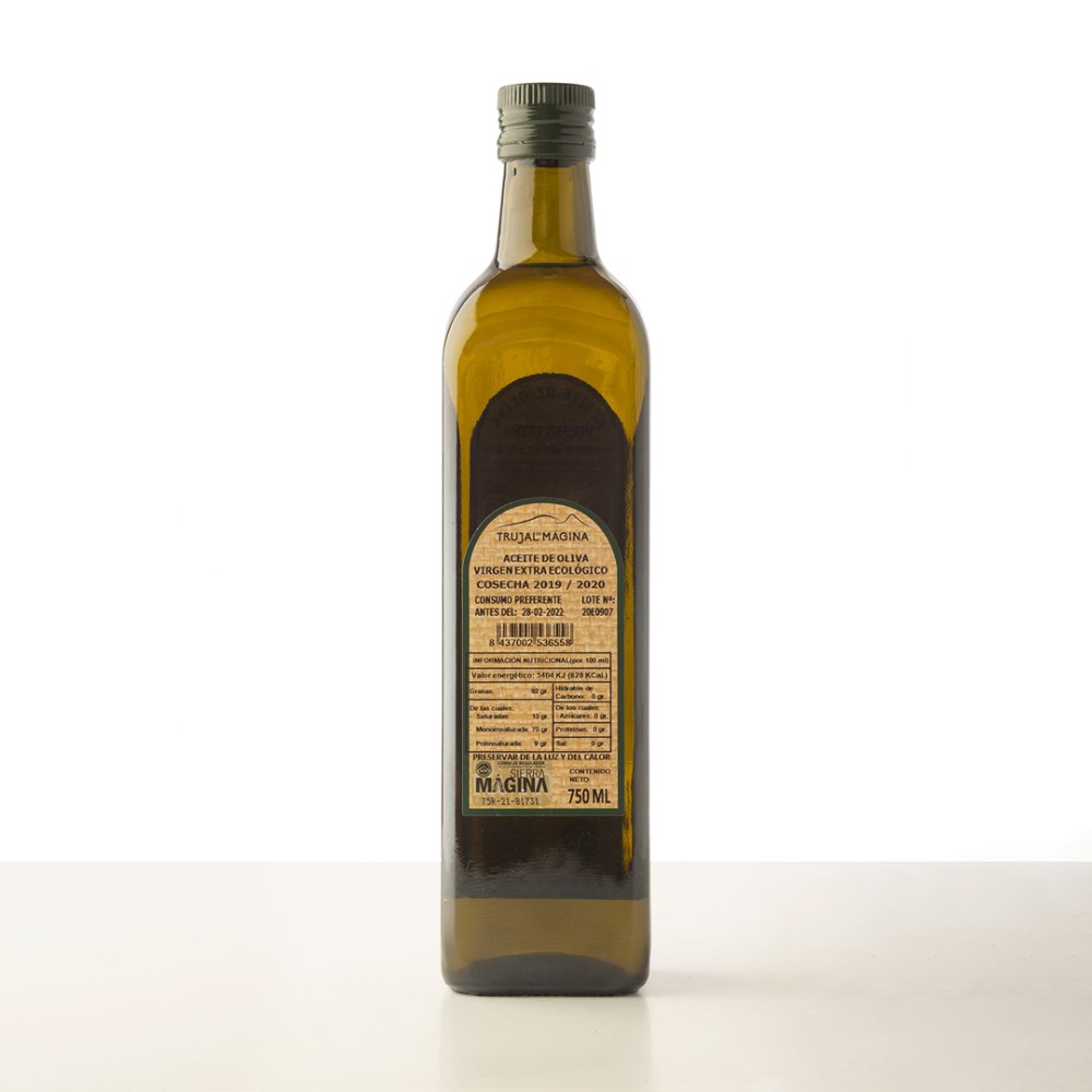 Verde Salud 750 毫升玻璃瓶（Marasca）| Oliva del Sur