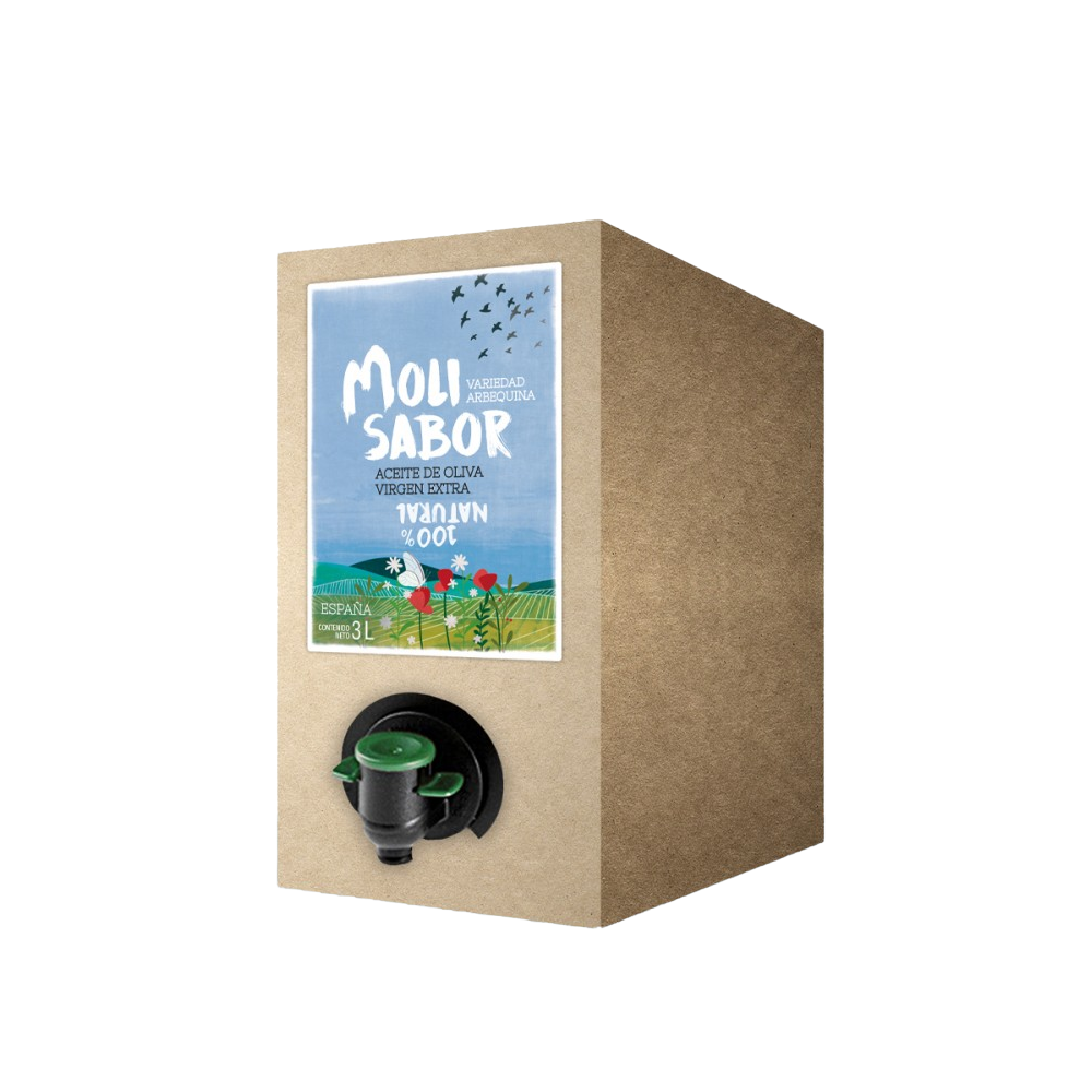 Molisabor Arbequina，3 升袋装盒（Bag-in-Box）。
