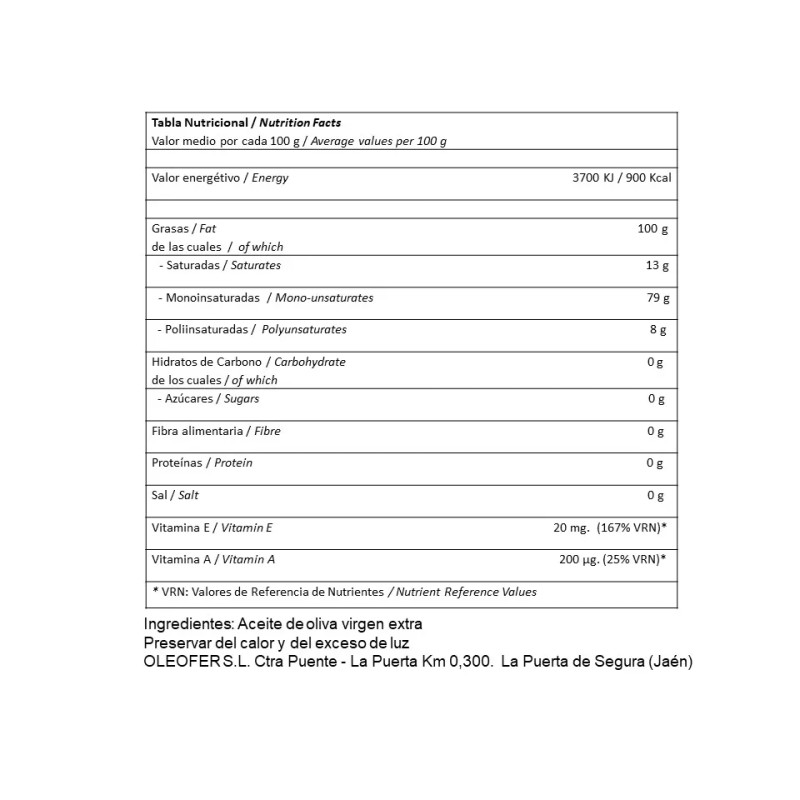 Tierras de Tavara Premium，500 毫升。 | Oliva del Sur