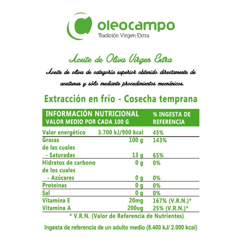 Oleocampo Premium lata 2,5 l. Caja 4 unidades. | Oliva del Sur
