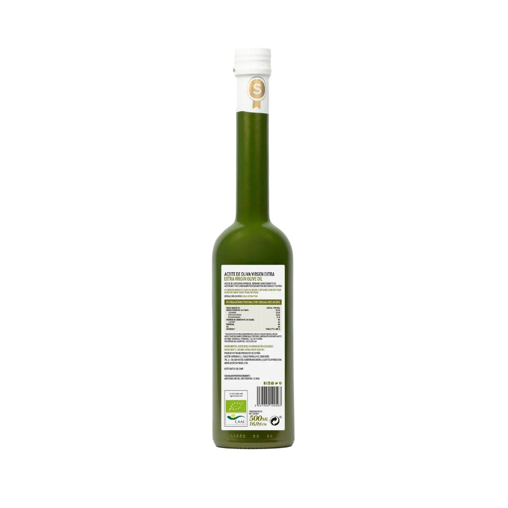 Supremo Cornezuelo  Ecológico, 500 ml. Caja 6 unidades | Oliva del Sur