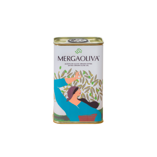 Mergaoliva，有机阿尔巴皮夸尔橄榄油 250 毫升罐装