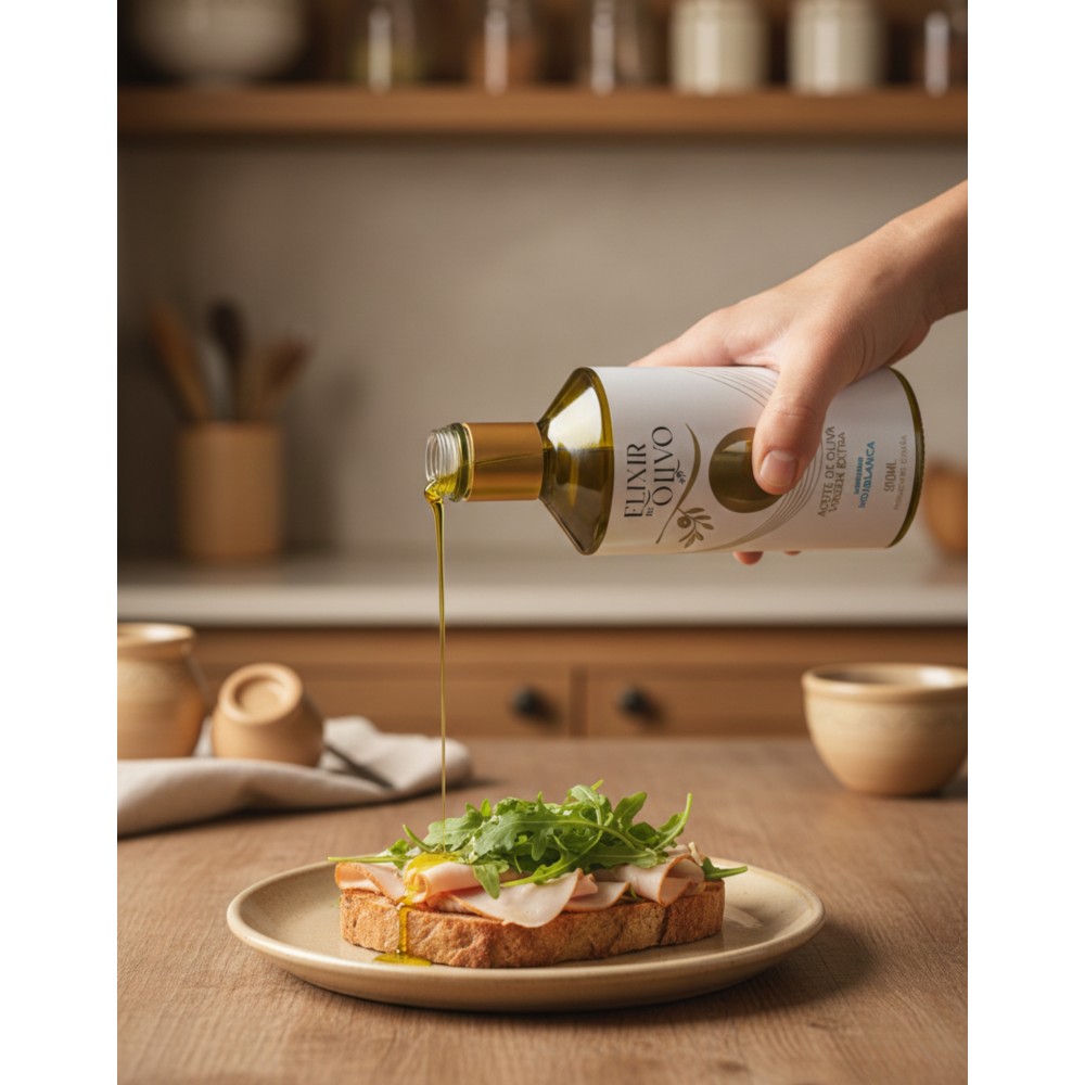 Elixir de Olivo, Hojiblanca 500 ml. | Oliva del Sur