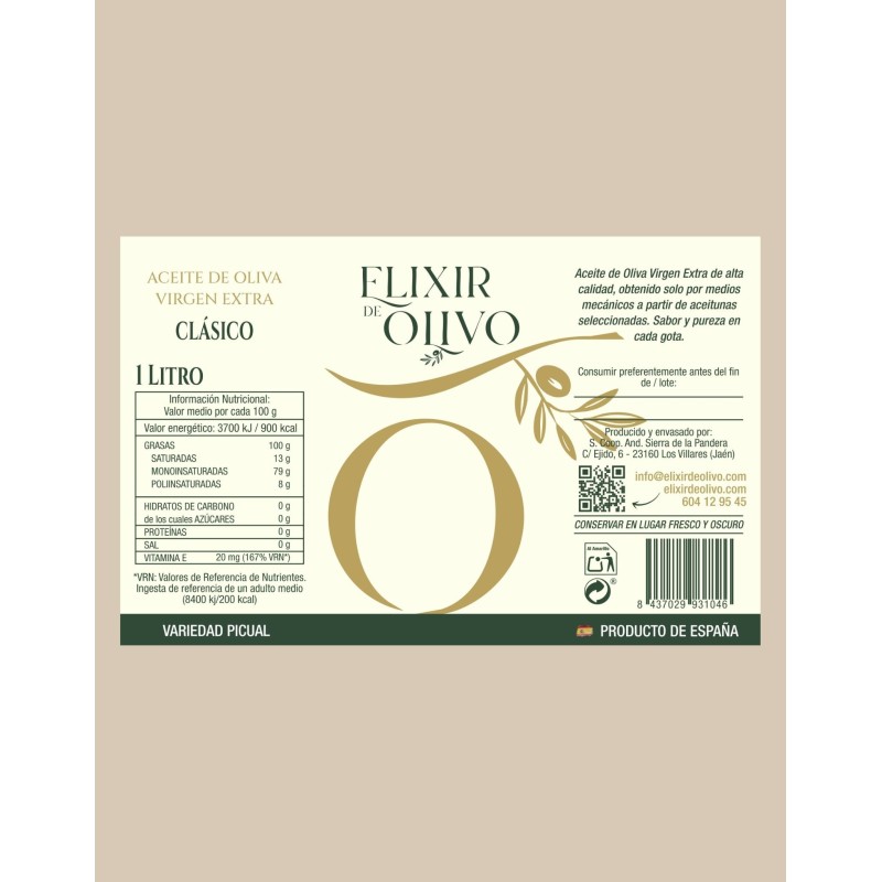 Olivenelixier, Picual 1 l.