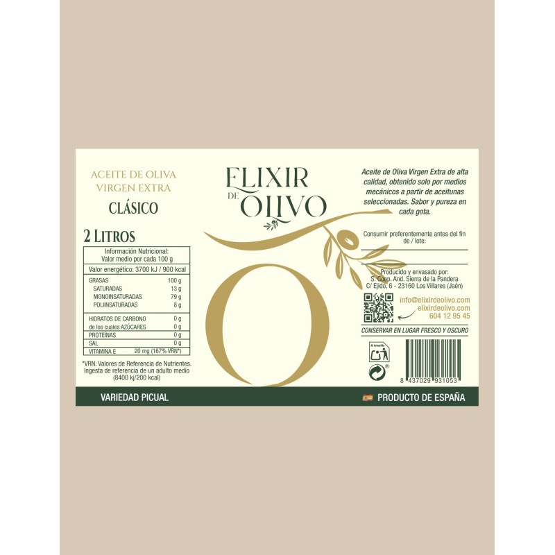Olivenelixier, Picual 2 l.