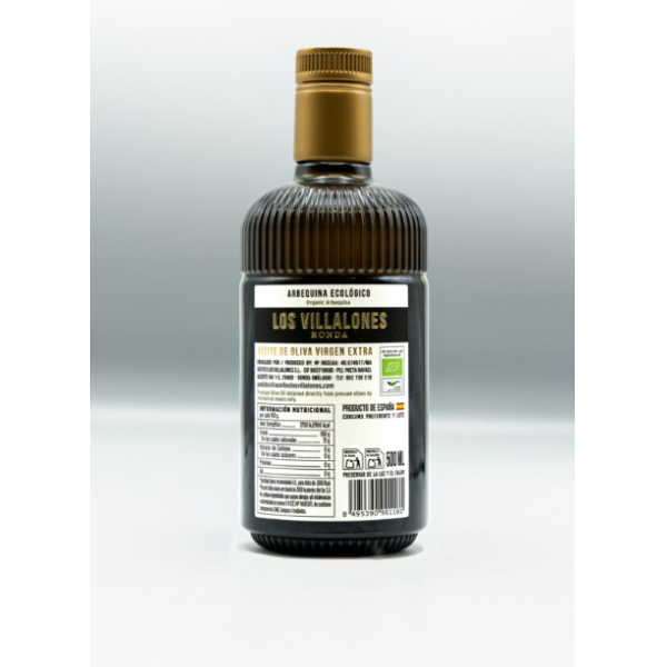 Los Villalones Arbequina bio, 500 ml. Carton de 6 unités | Oliva del Sur 2